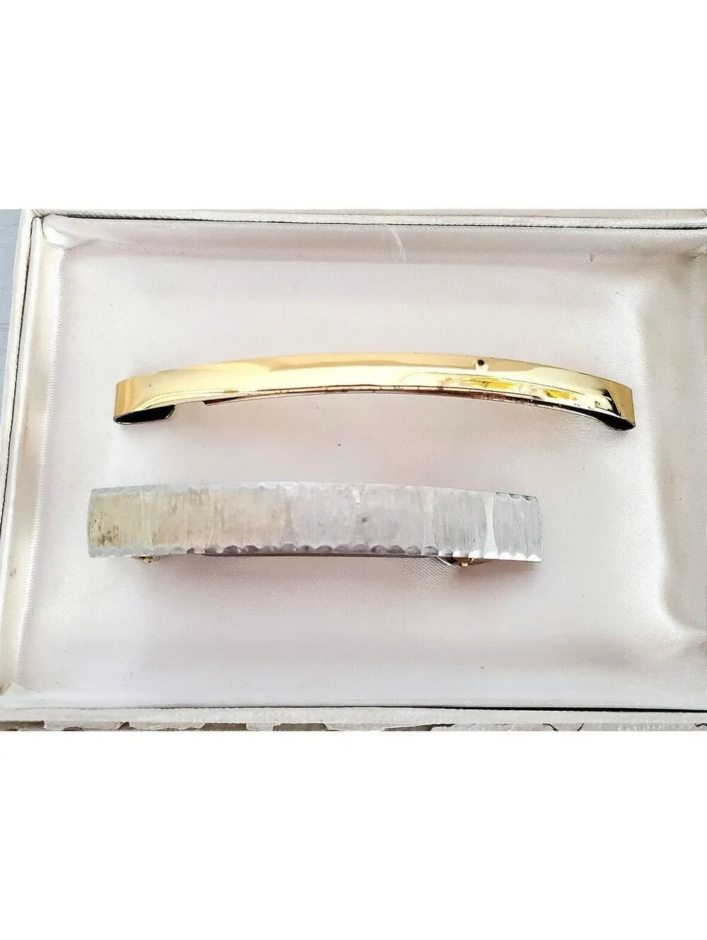 Vintage Silver & Gold Hair Clip Set of 2
